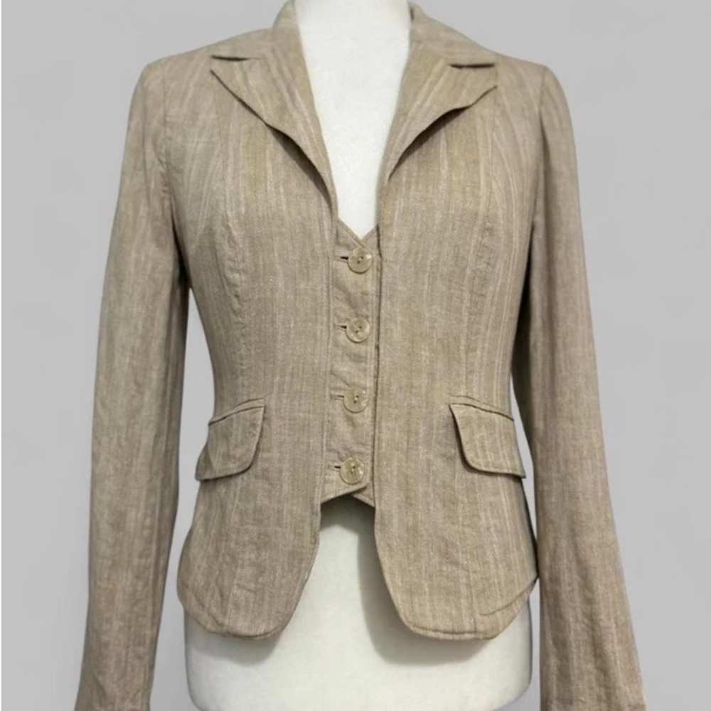 Cato Beige Striped Blazer